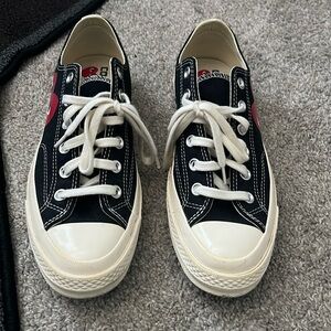 Converse Play Comme des Garcon Black Low Tops